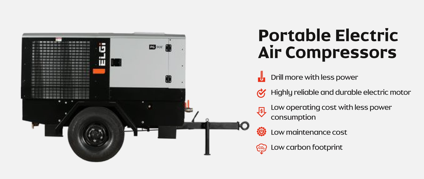 Portable electric air compressors